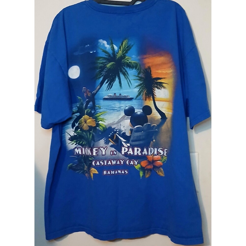 Disney Cruise Line Mickey In Paradise Castaway Cay Bahamas T Shirt Mens XXL